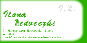 ilona medveczki business card